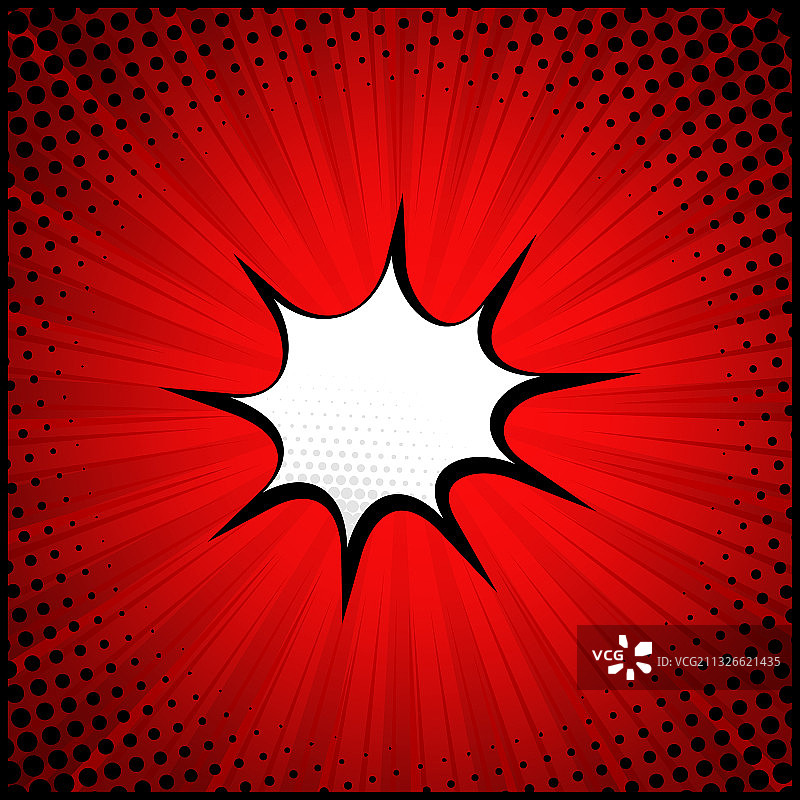 带线条和点的红色漫画缩放效果图片素材