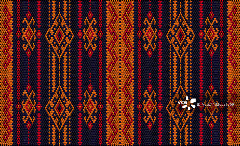 无缝民族装饰的织物内饰图片素材