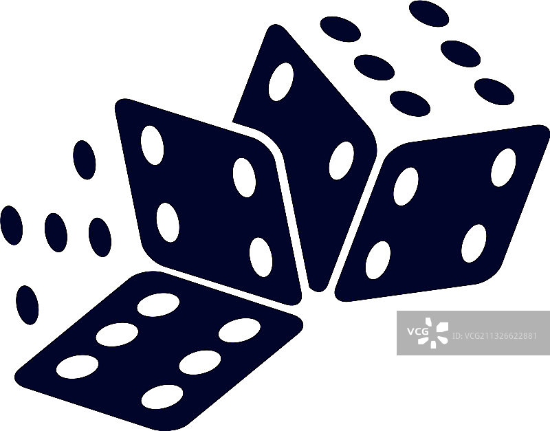 创意赌博设计骰子图标Logo模板图片素材