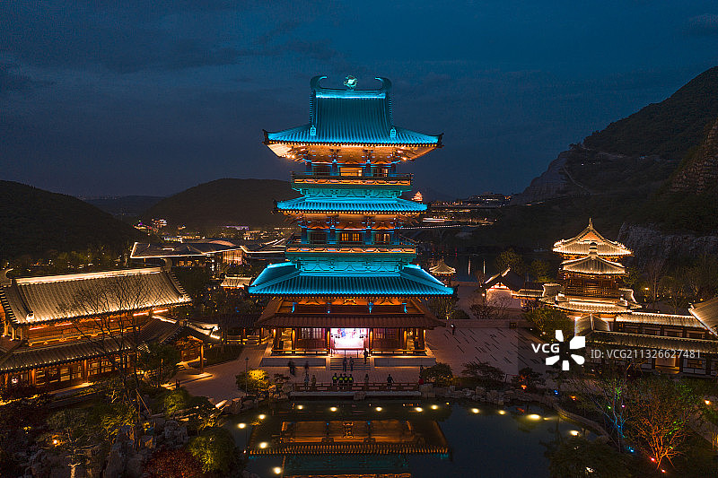 南京园博园 南京园夜景图片素材