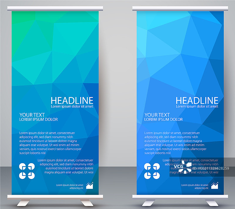 低多边形banner竖版现代多边形图片素材