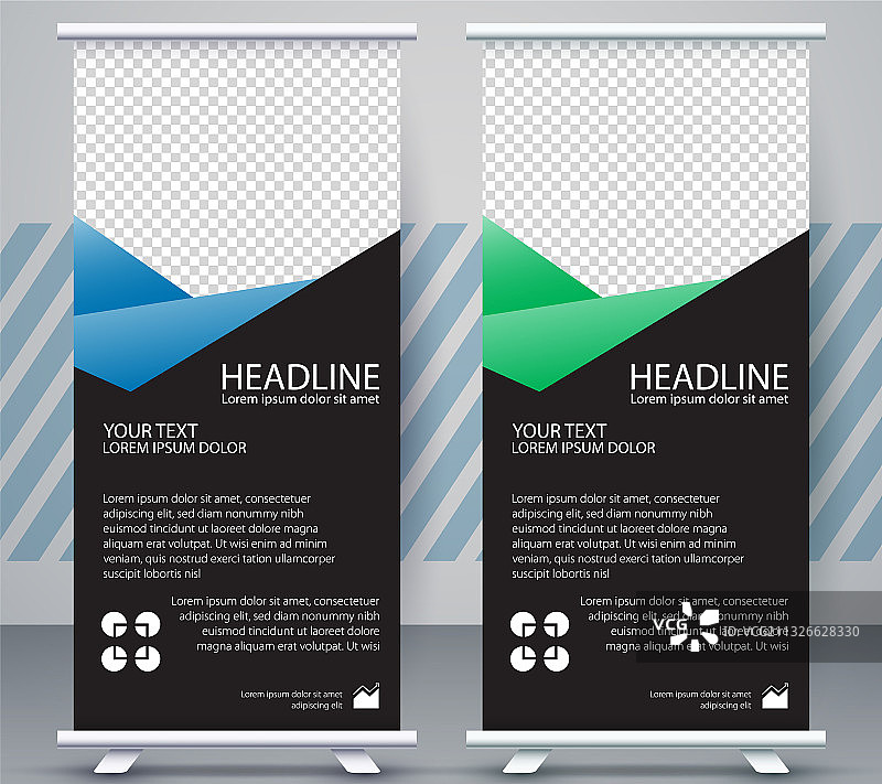 竖版banner，商务易拉宝现代图片素材