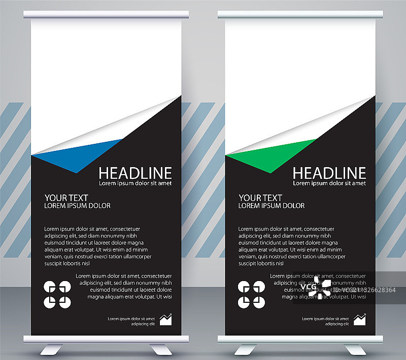 竖版banner，商务易拉宝现代图片素材