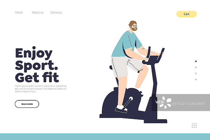 运动健身概念引导页图片素材