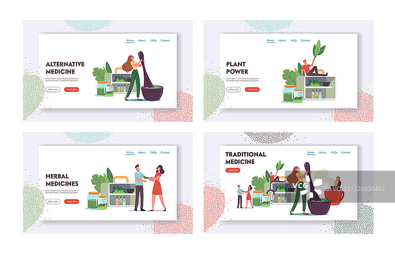传统医药着陆页模板图片素材