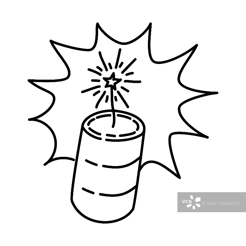 手绘爆炸图标图片素材