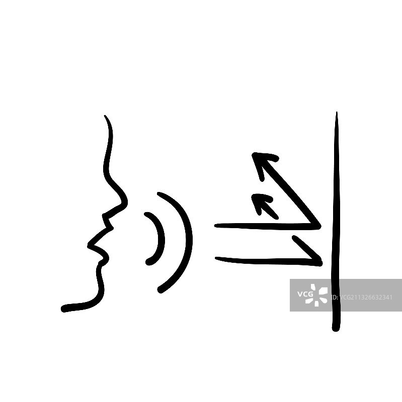 手绘隔音图标涂鸦艺术风格图片素材