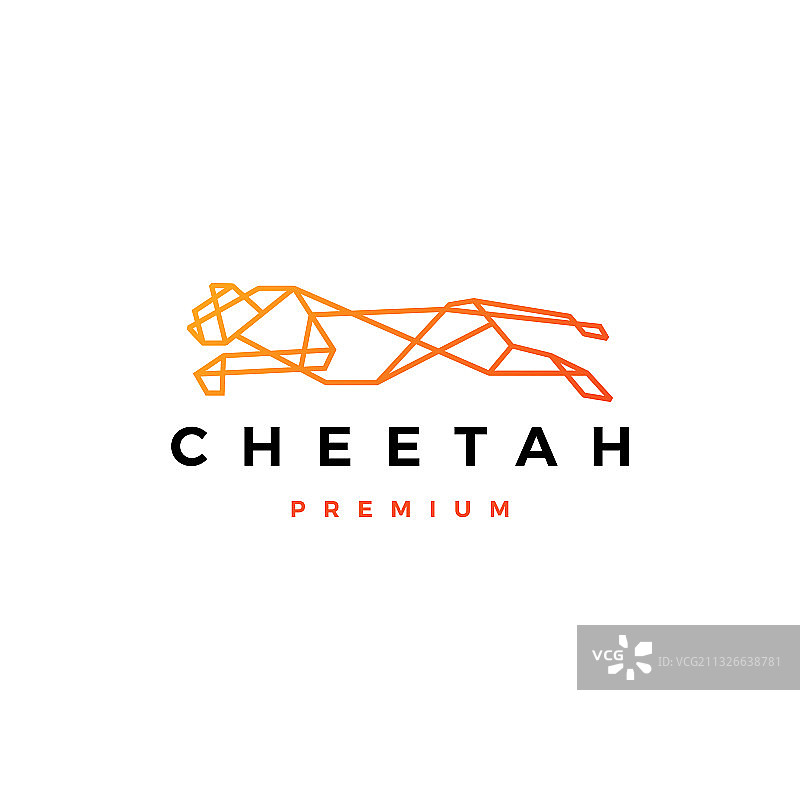奔跑的猎豹科技几何logo图标图片素材