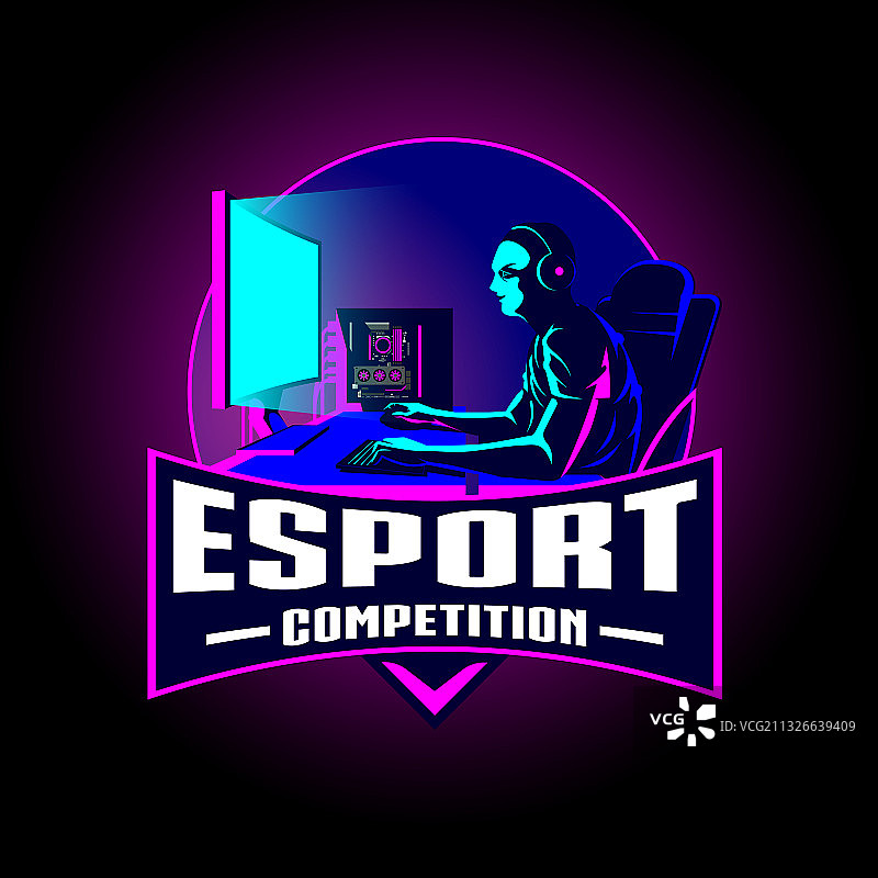 电竞比赛徽章图片素材