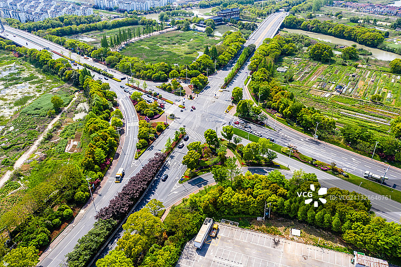 湖州市吴兴区高架路网图片素材