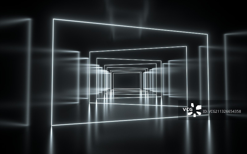 科技光效隧道三维图形图片素材