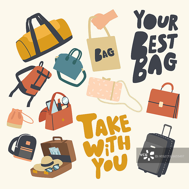 各种包包主题配饰图标合集图片素材