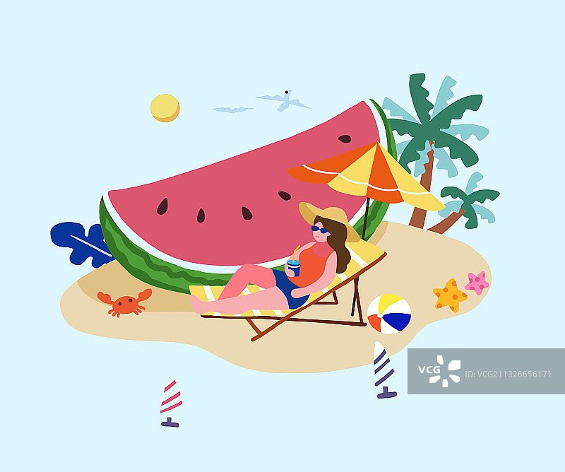 沙滩度假图片素材