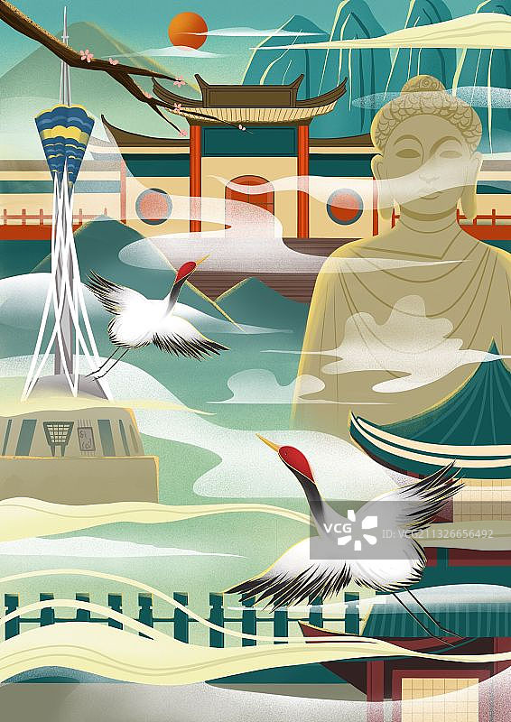 中国风河南建筑图片素材