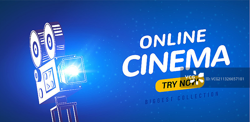 在线电影院海报背景图片素材
