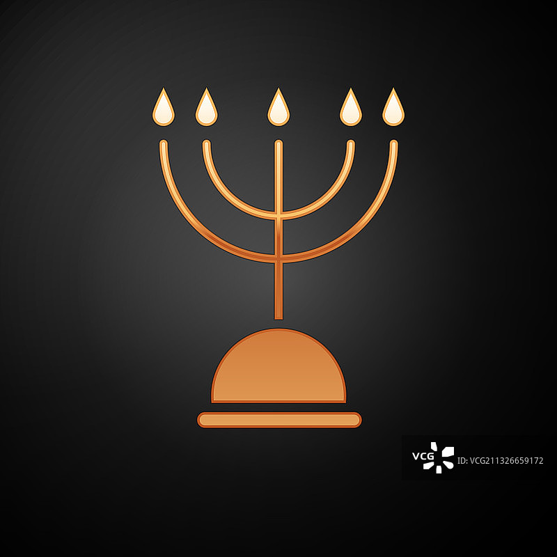 黄金光明节烛台图标图片素材