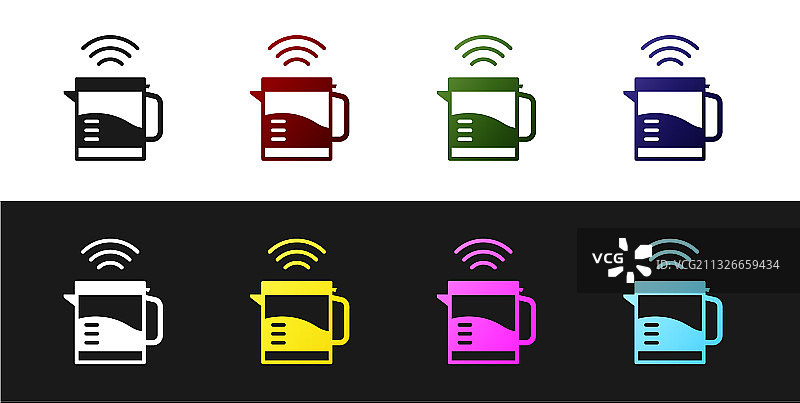 智能电热水壶系统图标图片素材