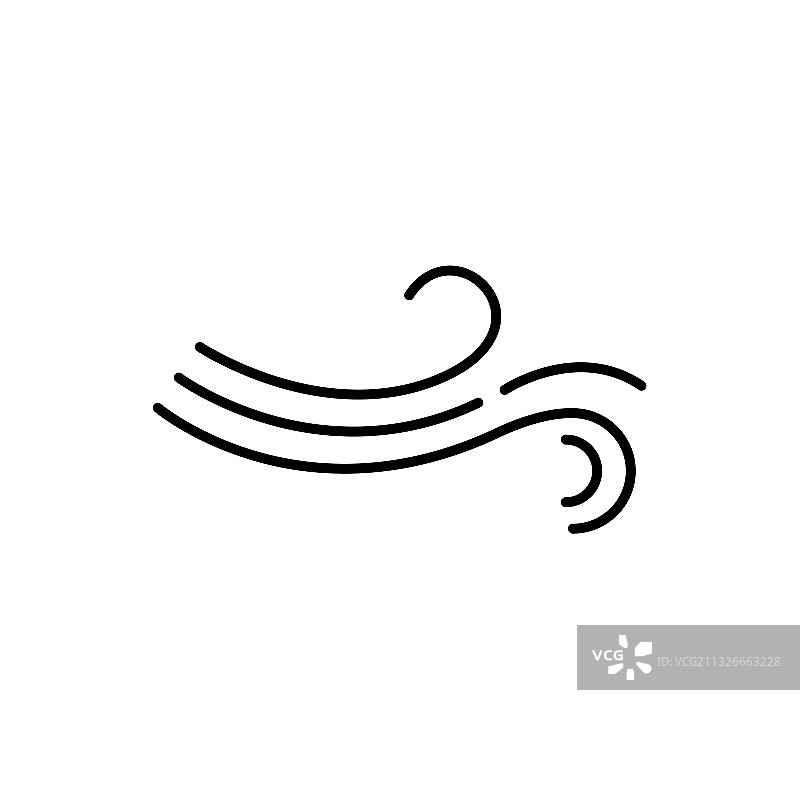 风线图标微风空气标志图片素材