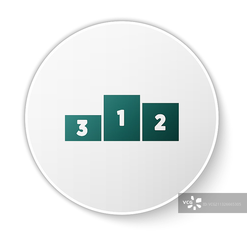 白色背景上的绿色商业领奖台图标图片素材