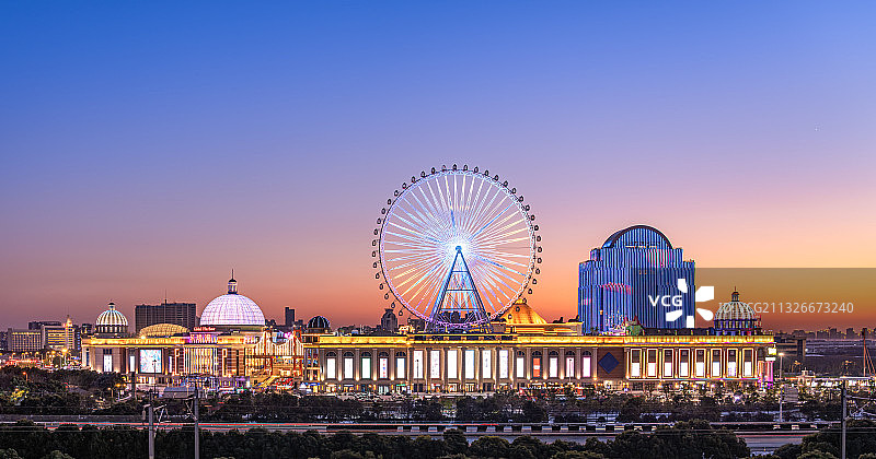 常州江南环球港夜景图片素材