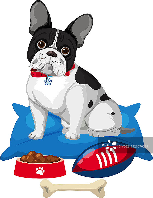 白色背景上的可爱小狗图片素材