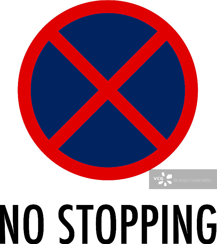 白色背景上的禁止停车标志图片素材
