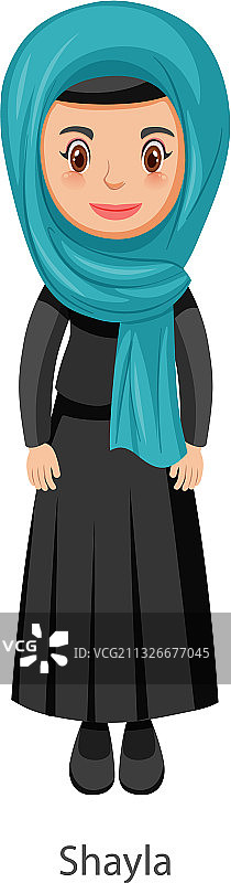 戴着伊斯兰传统面纱的女人图片素材