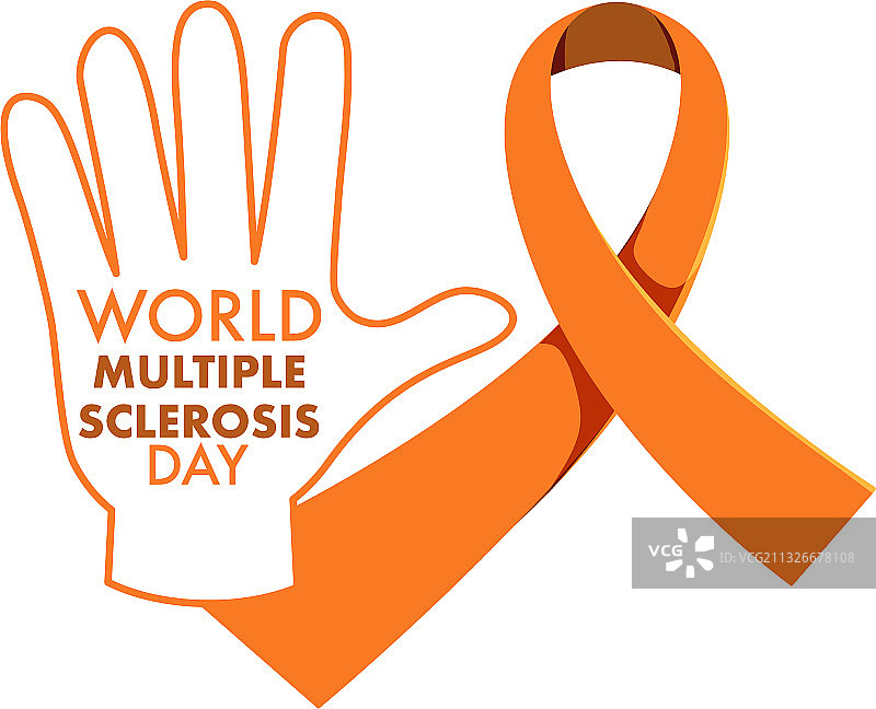 橙色丝带白血病公益宣传图片素材