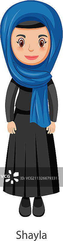 戴着伊斯兰传统面纱的女人图片素材