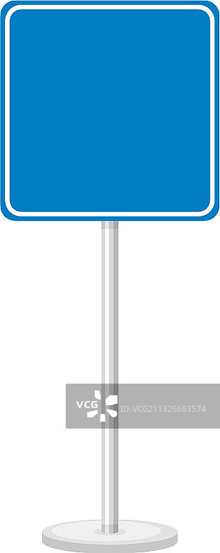 白色背景上的蓝色交通标志图片素材