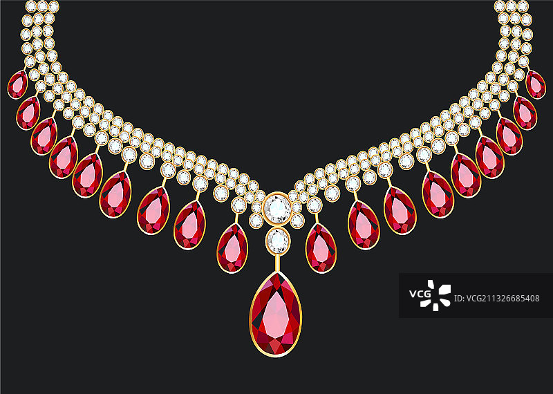 女性黄金首饰项链图片素材