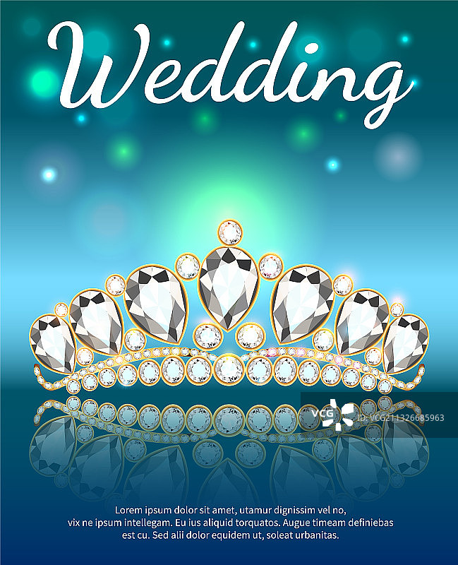 闪亮的心形女士结婚皇冠图片素材