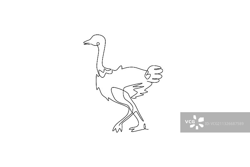 可爱的大型单线连续画图片素材