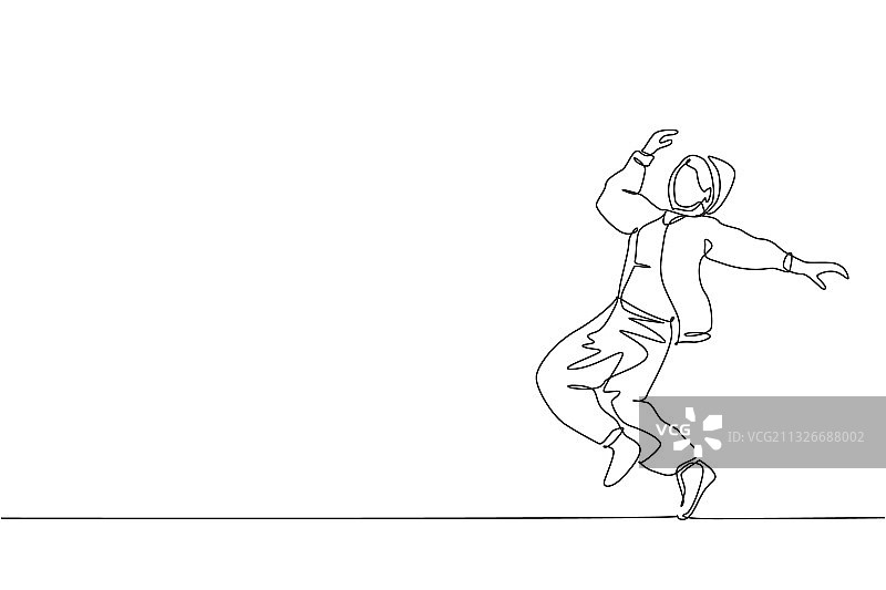 充满活力的年轻人单线连续画图片素材