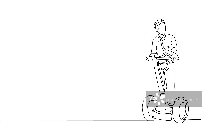 充满活力的工人单线画图片素材