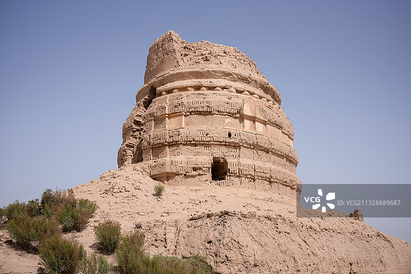 锁阳城遗址,唐瓜州城遗迹,酒泉,甘肃省,中国,古建筑图片素材