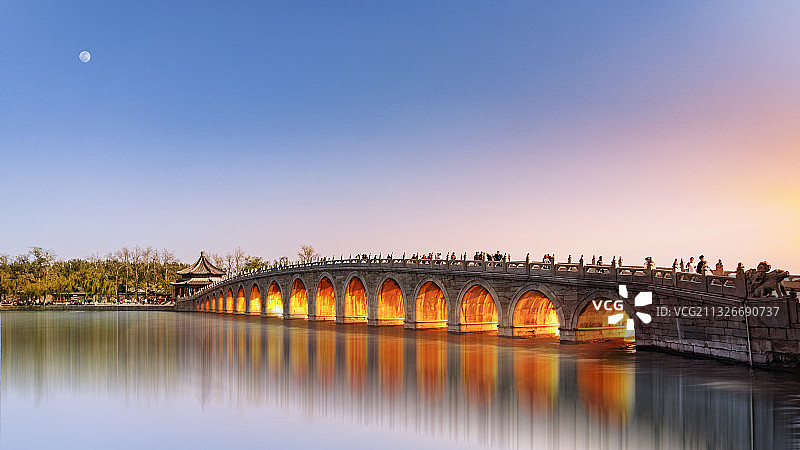 颐和园十七孔桥图片素材
