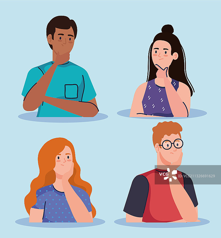 人物头像展示设计图片素材