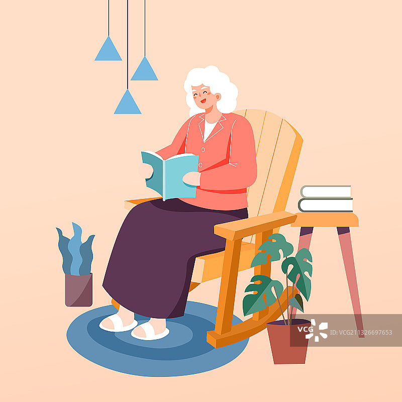 卡通亲子家人母亲节重阳节养老儿童节家居电商促销网购矢量插画图片素材