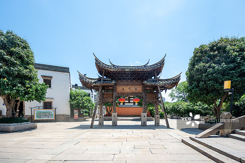 福州上下杭历史文化街区风光，上下杭，古城，石板地面图片素材