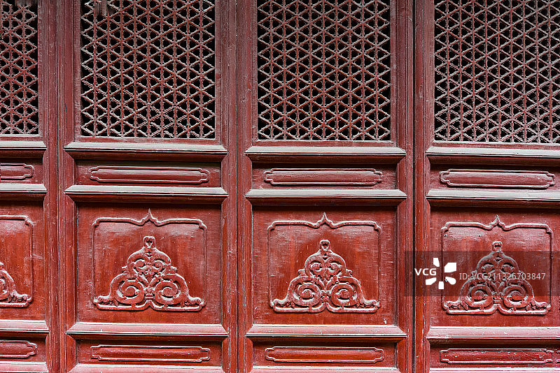 朱红的门图片素材