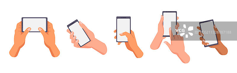 多民族用户使用智能手机图片素材