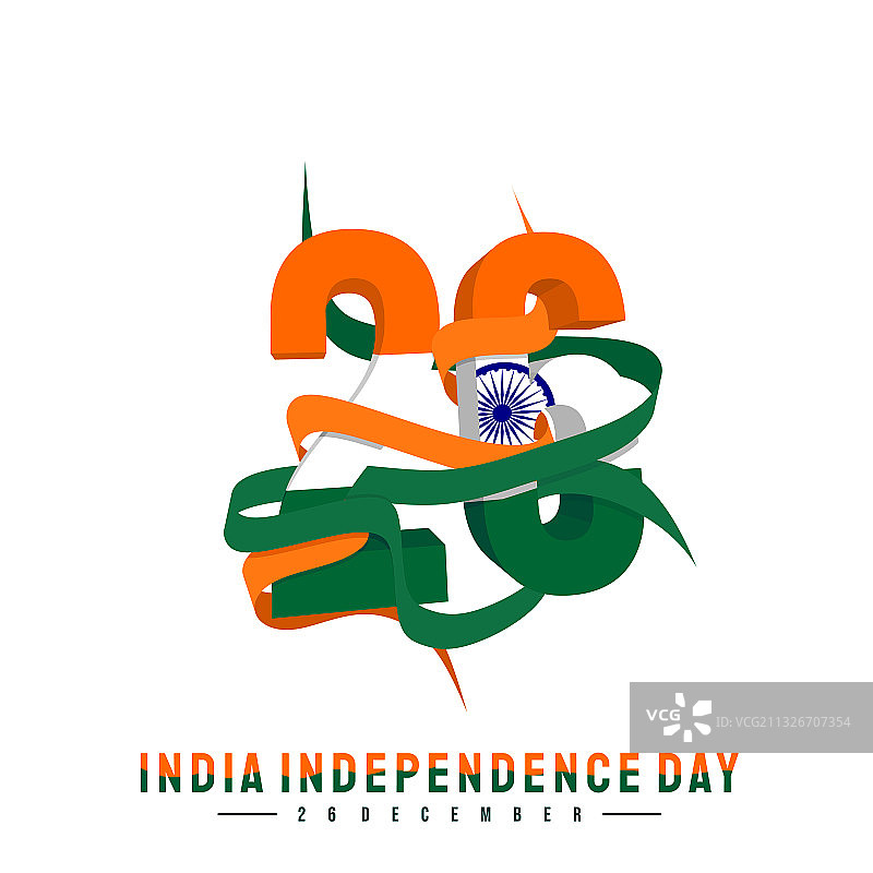 印度独立日26号排版图片素材