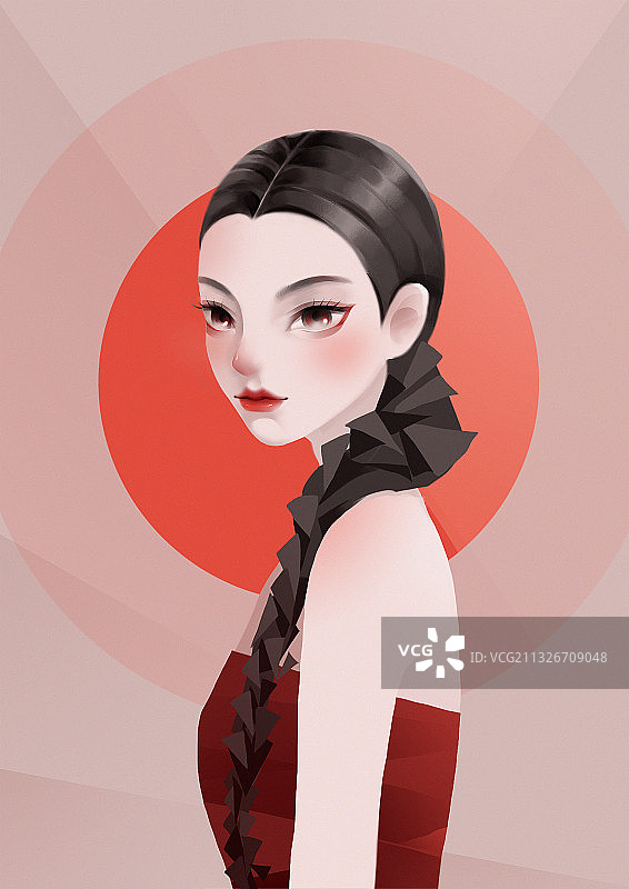 酷酷的女孩图片素材