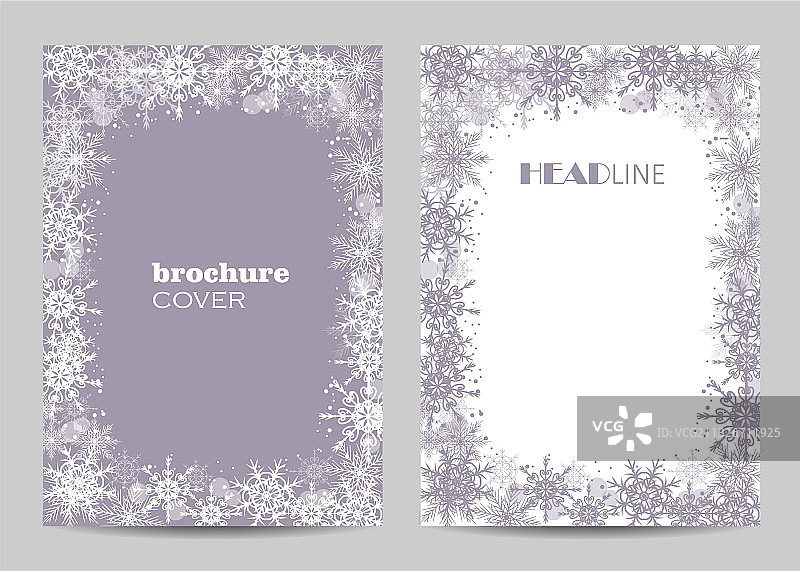 现代冬季图案宣传册封面设计图片素材