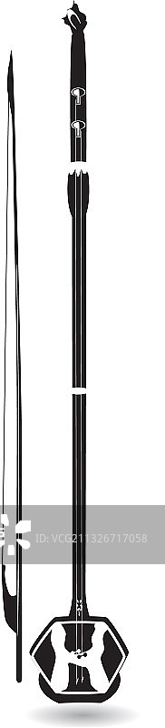 黑白二胡图片素材