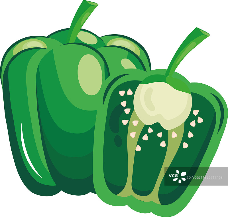 新鲜蔬菜青椒健康食品图标图片素材