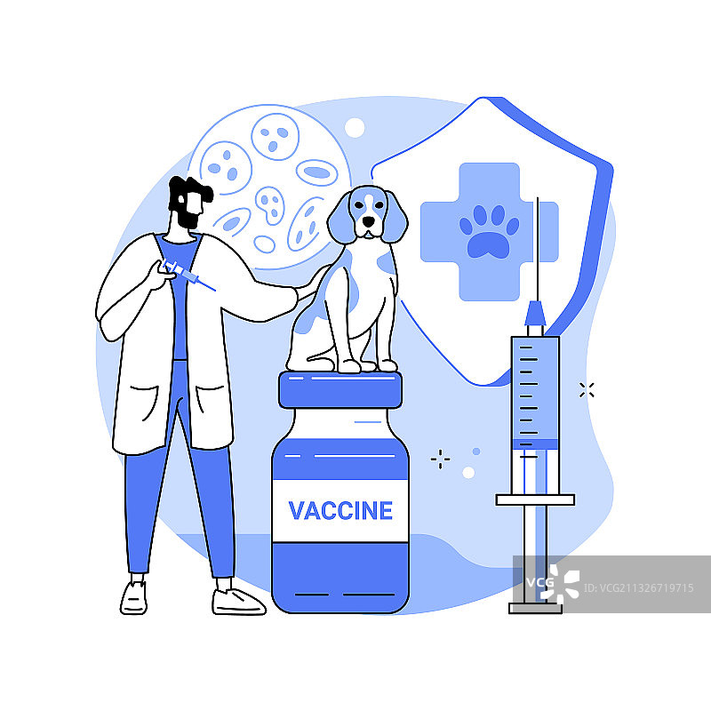 狂犬病和宠物抽象概念图片素材