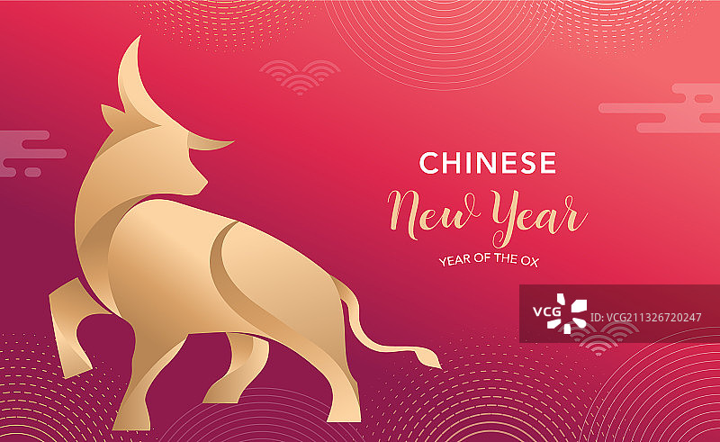 2021年中国新年牛年红色牛图片素材