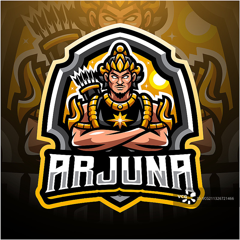 Arjuna电竞吉祥物标志图片素材